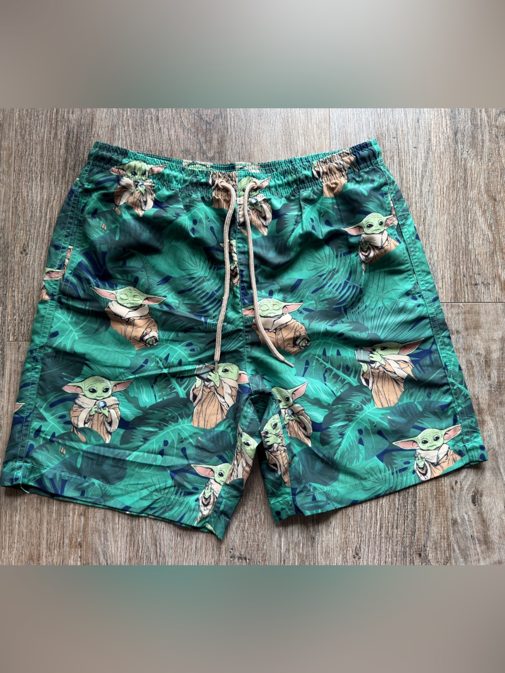Star Wars Green and Black Grogu Swim Shorts